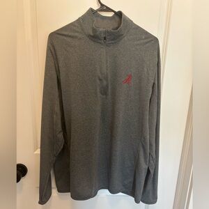 Alabama Crimson Pullover Gray Quarter-Zip Size Men’s Large